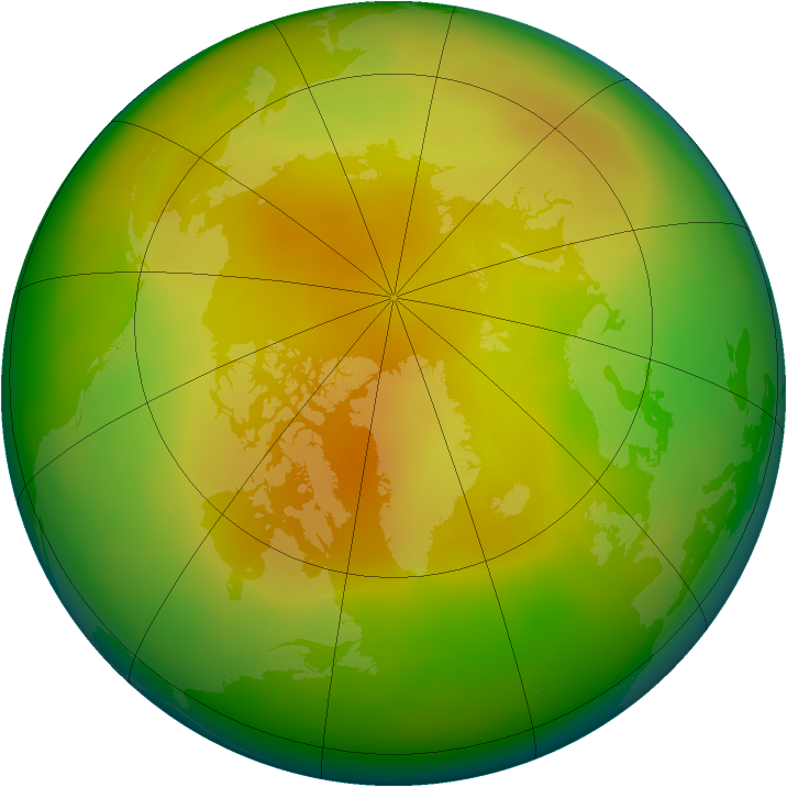 Arctic ozone map for May 2013
